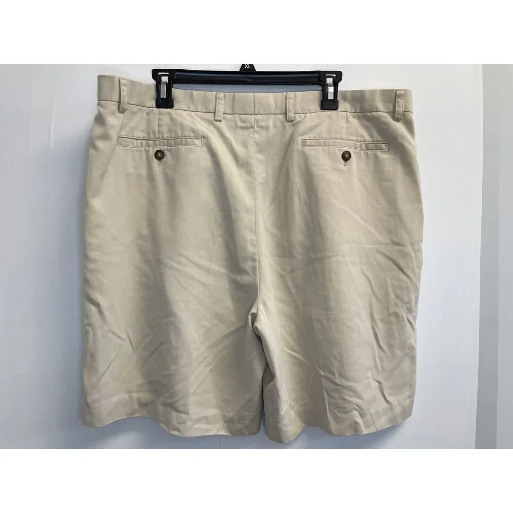 Cutter & Buck Men's Size 42 Pleated Shorts Khaki 9